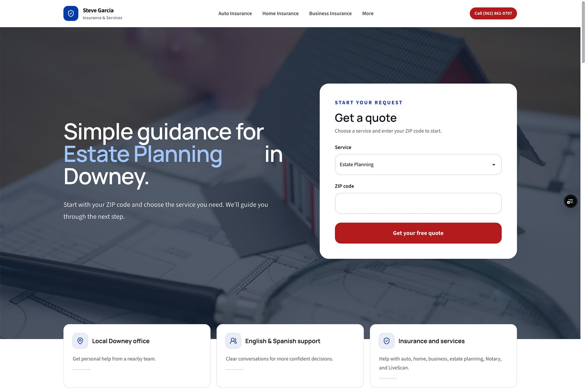 Conversion-focused client website example